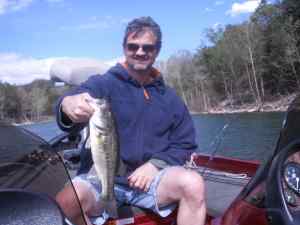 Spotted Bass in late April, 2014, on the Rock