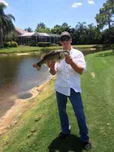 My buddy Tommy with a backyard fish