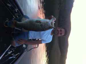 7.5 lber on a Dobyns 743 champion extreme spinning rod