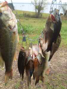 Rainy cloudy day fishing.