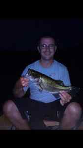 Night time swim bait bass