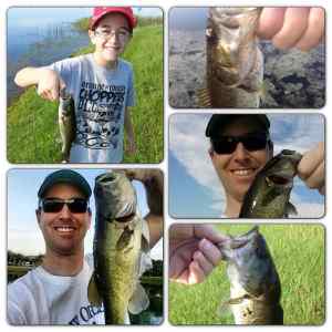 Tyler's first bass and a decent day out.