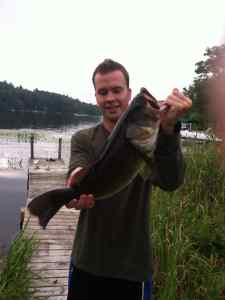 6.5 pound largemouth on swim jig