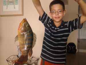 Alex with his Monster Peacock Bass