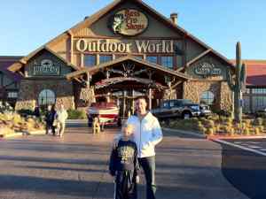 My little brother and I at bass pro Arizona