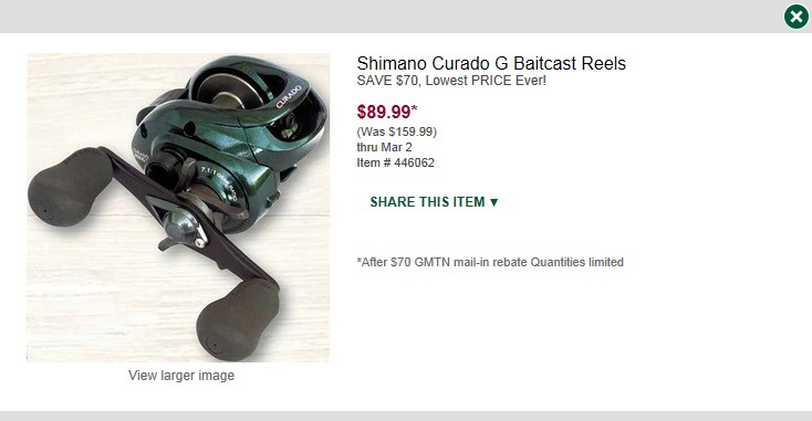 Full retail price for new old stock Curado g? - Fishing Rods, Reels, Line,  and Knots - Bass Fishing Forums