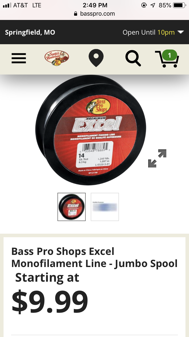 Bass Pro Excel monofilament - Fishing Rods, Reels, Line, and Knots - Bass  Fishing Forums