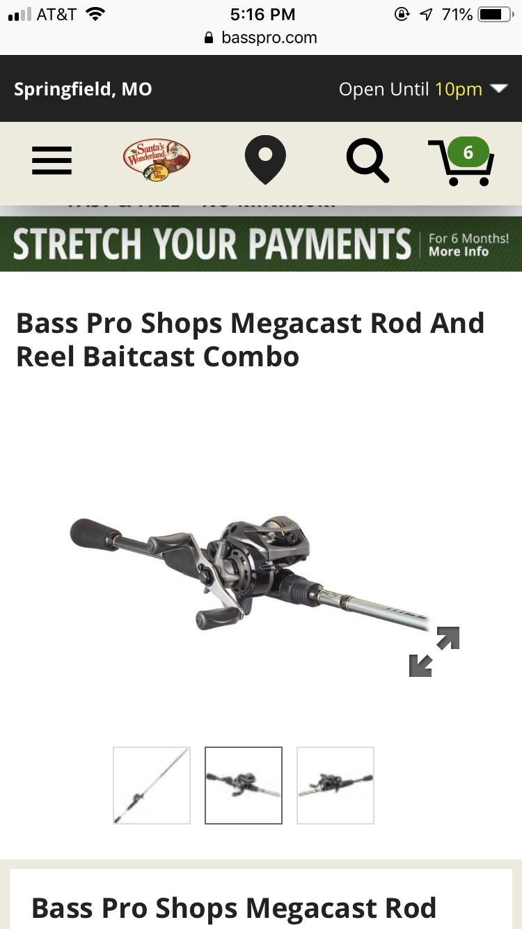 Bass Pro Megacast Baitcast Combo - Fishing Rods, Reels, Line, and