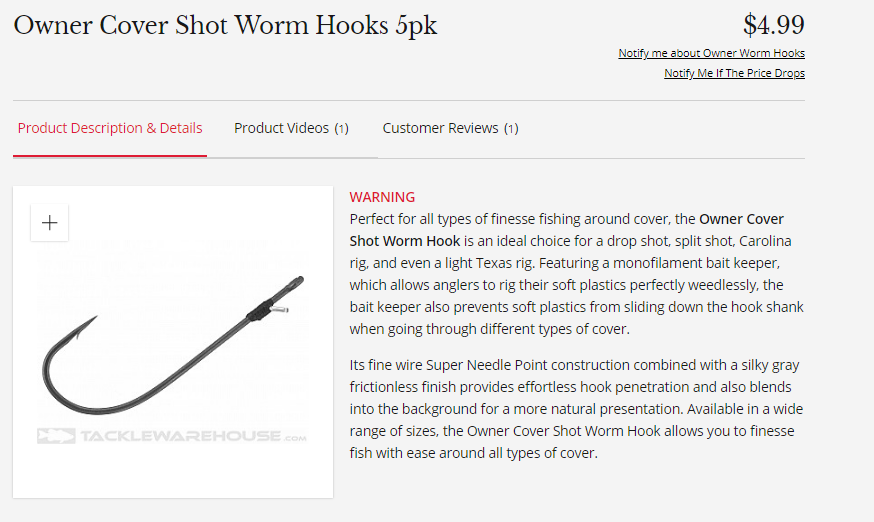 Gamakatsu G-Finesse Swivel Shot Drop Shot Hook Product Review
