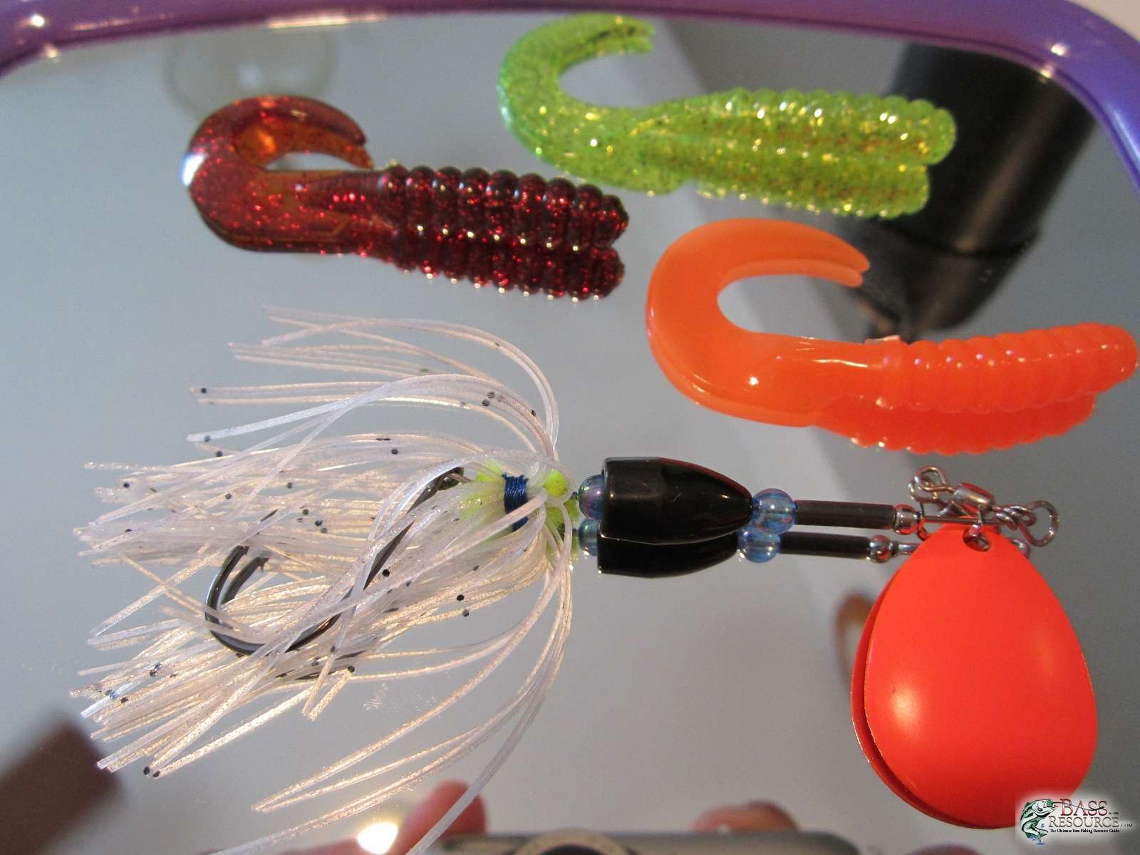 Lot 6 Bass Fishing Baits Trout Spinners Rooster Tail Treble Hooks Spring  Fishing