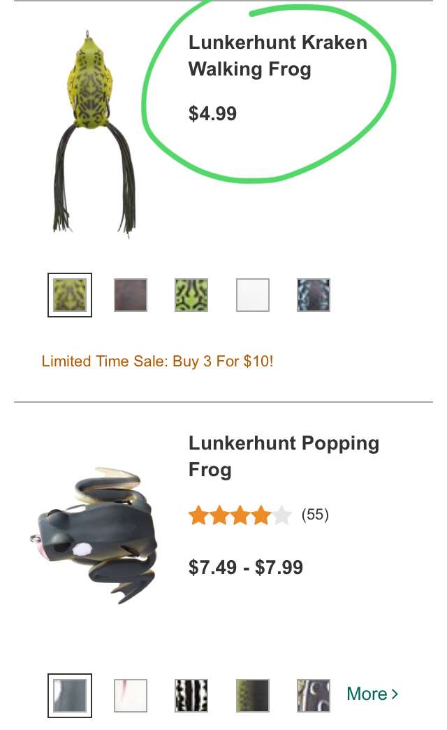 Lunkerhunt Hollow Body Frogs - Fishing Tackle - Bass Fishing Forums