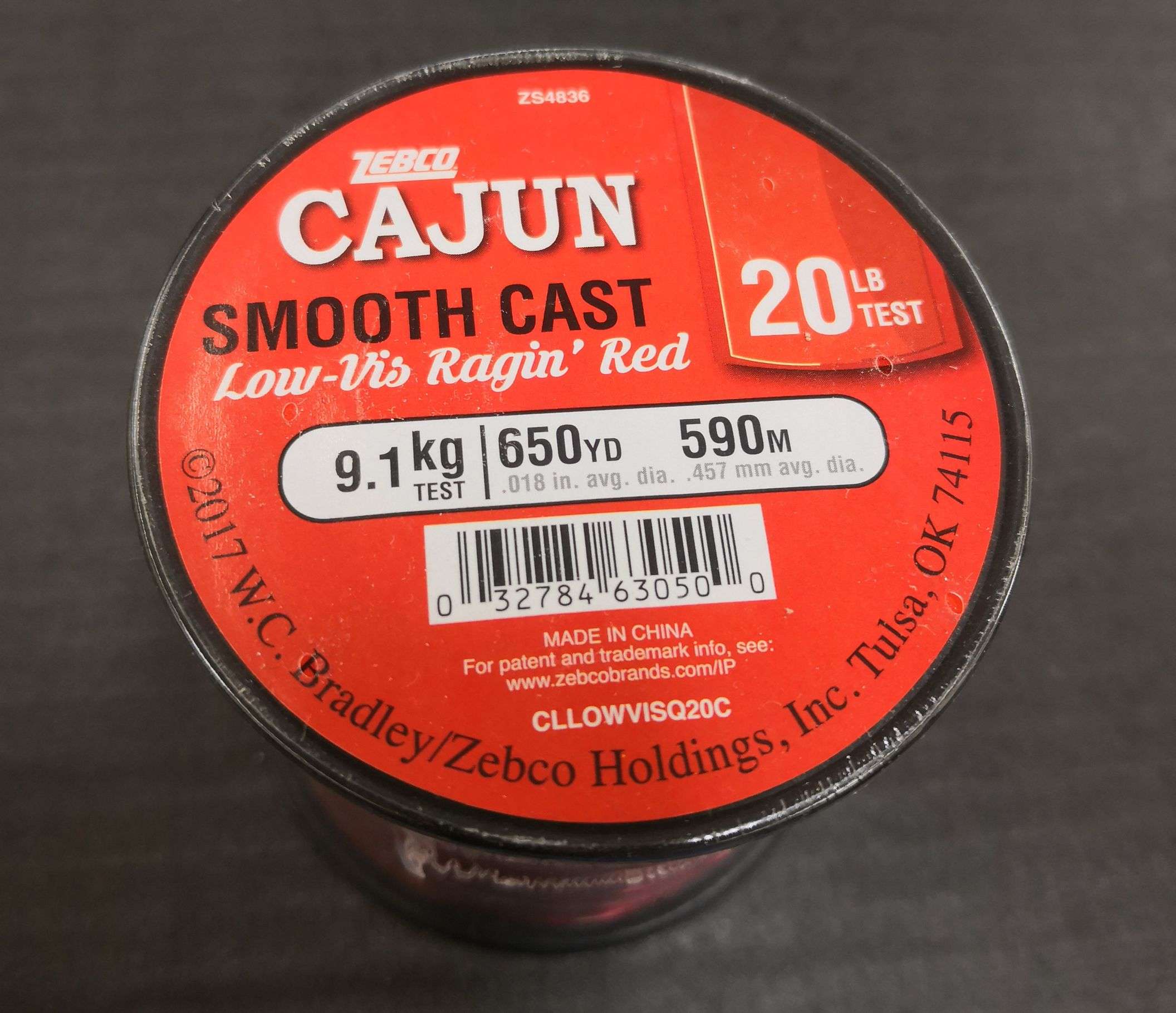 Zebco Cajun Line Smooth Cast Fishing Line, Low Vis Ragin' Red, 20-Pound  Tested 