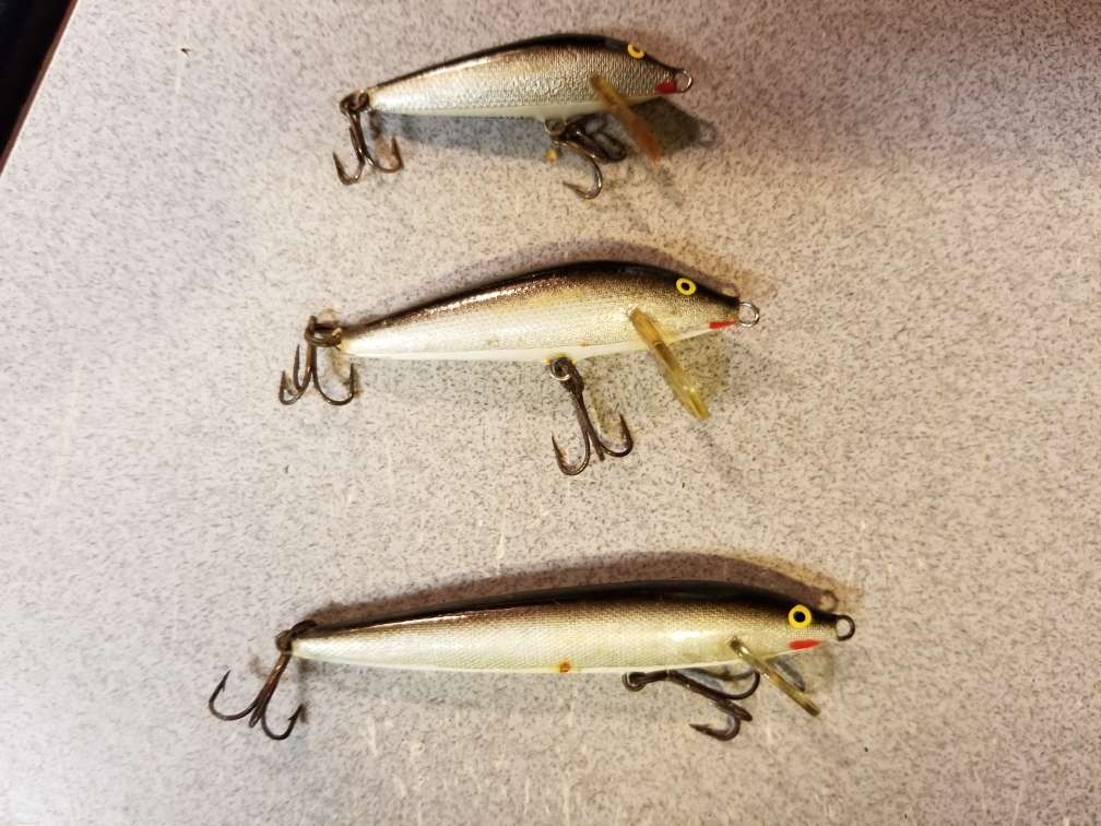 Lot 8 Vtg FISHING LURES Mepps Aglia TAIL SPINNER Panther RAPALA NEW NOS  A-just-a