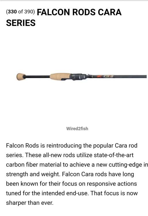 New Falcon Cara coming soon. - Fishing Rods, Reels, Line, and
