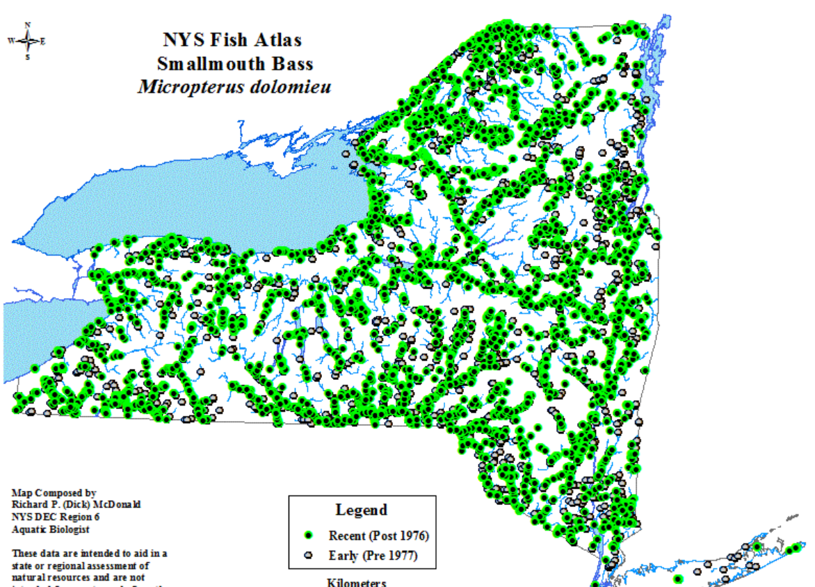  Apple Creek Michigan State Map Smallmouth Bass Fishing