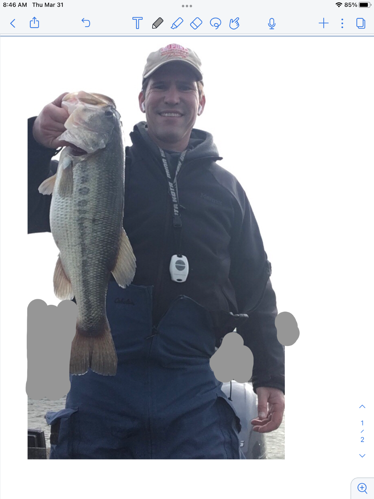 Biggest bass on a big swimbait! 8 Hudd 6lbs even. I am fully committed to  the swimbait game! - PB - Swimbait Underground