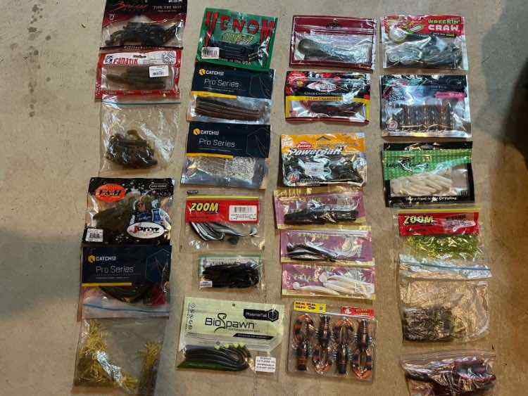 PRICE REDUCED Hard bait, soft bait, frog, and jig lot, plus a few