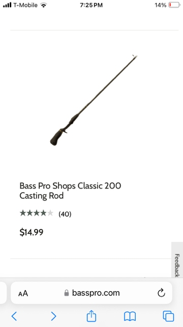 Bass Pro Shops Power Plus Graphite Casting Rod