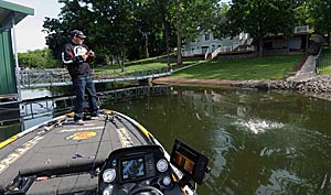 When bass move in to spawn, the back sides of docks are key areas for Casey Scanlon to try in the spring.