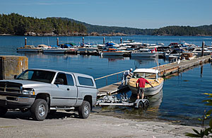 Towing a boat