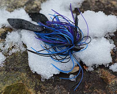 Jigs catch bass year-round, but they shine when the water is at its coldest. Photo by Pete M. Anderson