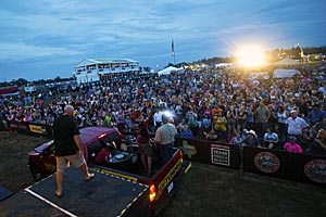 Crowds react to Brandon Card’s ATX Big Bass for the day during the Toyota Texas Bass Classic at Lake Conroe in Conroe, Texas on September 28, 2012.