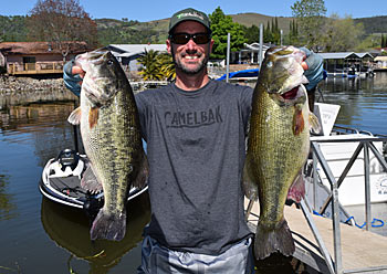 Kick boats, kayaks, and float tubes aren’t only for small, quiet waters. With the addition of fish finders, livewells, and sometimes trolling motors, they go wherever big bass swim. Photo courtesy of Jeff Wilson