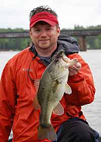 When you’re practicing for a tournament, you have to fish through whatever is thrown at you. Those who persevere catch bass like this one.