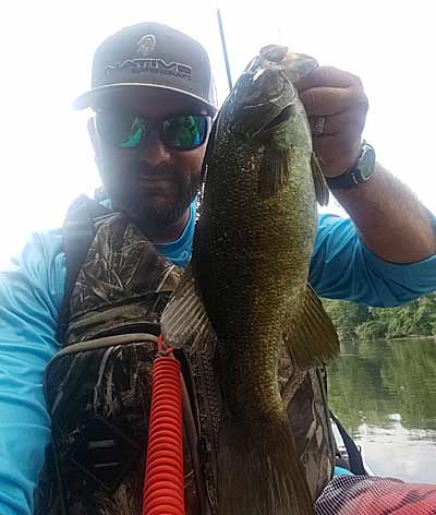 Even small environmental changes, such as the sun rising above the tree line, can reposition bass, said Vinny Ferreri, founder and tournament director of Charlotte, North Carolina-based Queen City Kayak Bass Fishing and Hobie Bass Open Series angler. Watching for them, then reacting, will keep you catching. Photo courtesy of Vinny Ferreri