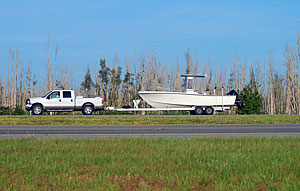 Towing a boat