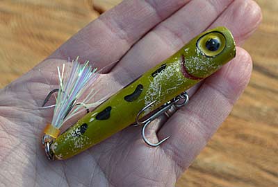 Scuffs and scratches are found on the most productive lures. While they don’t hurt plastic lures, reseal those on wood ones. They can expose the lure to water, ruining it. Photo by Pete M. Anderson