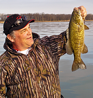 The whole fall fishing scenario is weather dependant. The author caught this chunk bronzeback on a calm Indian summer day in October.