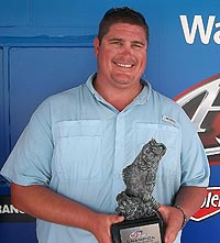 Boater Matt Cash of Cincinnati, Ohio, won the Bass Fishing Tournament on the Ohio River/Tanners Creek with five bass that weighed 9-1 and earned him $3,842.