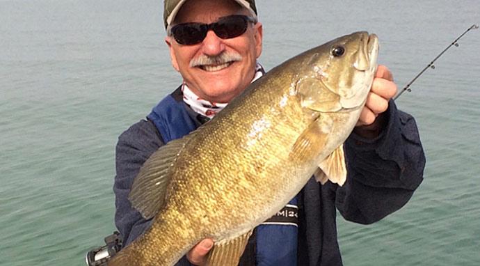 Big smallmouth bass on the Seine River system