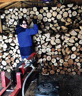 We ve got time to turn the woodpile into stackedfirewood.