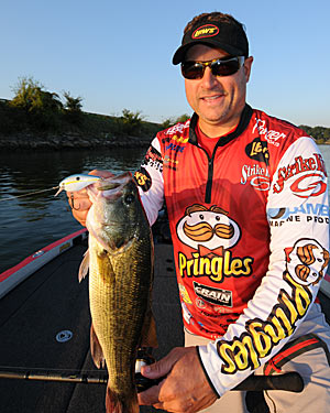 FLW Tour pro Greg Bohannan favors cranking a square bill crankbait around docks to catch bass in the fall.