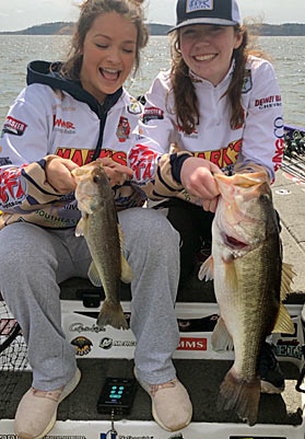 Jordan and Sadie with their fish