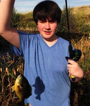 Sample of one of many of a variety of sunfish caught and removed.