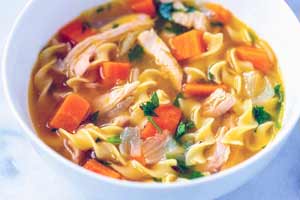 Chicken and noodles