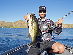 Daniel Elias with a big Saguaro Lake bass