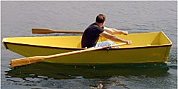 Homemade folding boat.