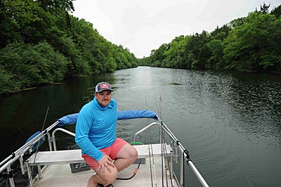 Strip pits usually feature long, narrow channels with steep banks where bass suspend in open water.