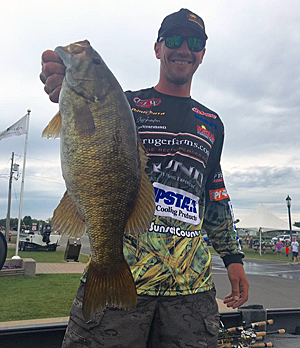 Most anglers use swimbaits to mimic a shad or bluegill. FLW Tour angler Jeff Gustafson rigs small ones on jig heads and drags them across the bottom to imitate gobies. Photo courtesy of Jeff Gustafson