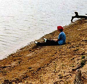 This is me drowning worms at Lake Granbury, Texas