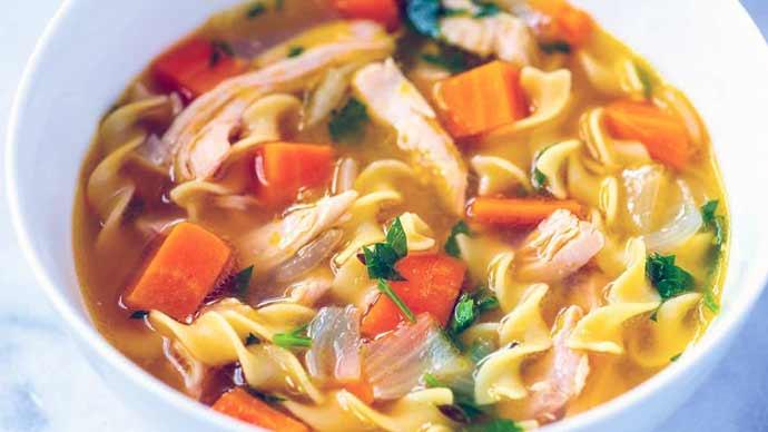 Chicken and noodles